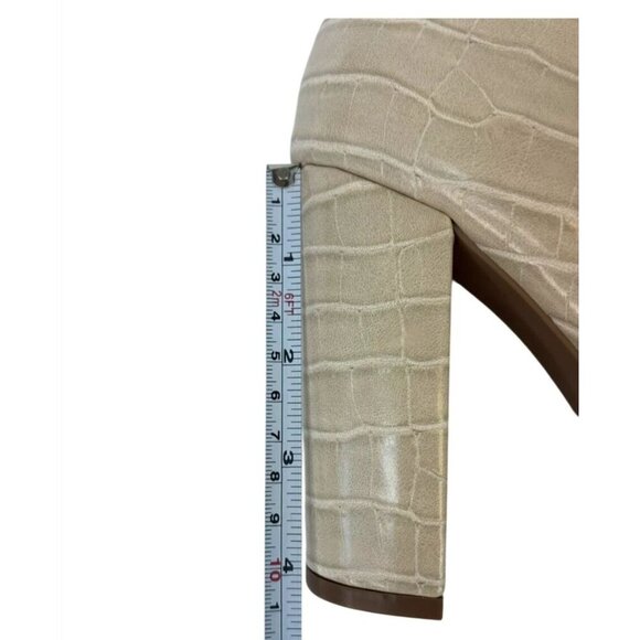 QUPID / Signal-84X / Beige / Faux Leather & Croc / Embossed Ankle / Booties / Hi - Picture 7 of 8